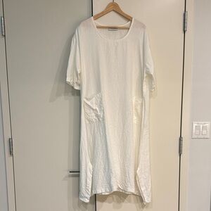 Vintage 100% Linen 90’s Dress Kaftan from Paris, size Large